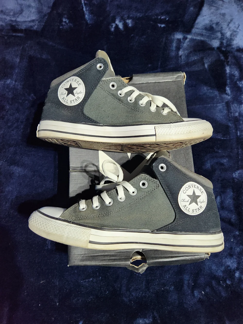 Converse All Star High Top Sneakers in Blue,gray, camo,white - Picture 5 of 9